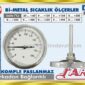 Bi-metal Temperature Gauges Ø 160 mm Back Connection Stainlees