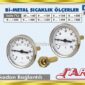 Back Connection Bi-metal Temperature Gauges Ø 100 mm